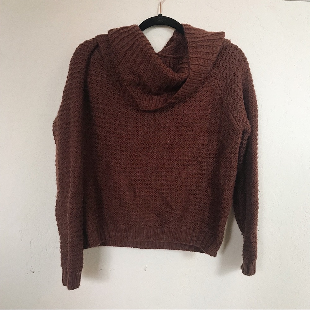 Burgundy cowl neck sweater